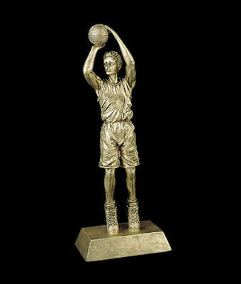 Basketball Resin Large Male, Gold, 12 3/4